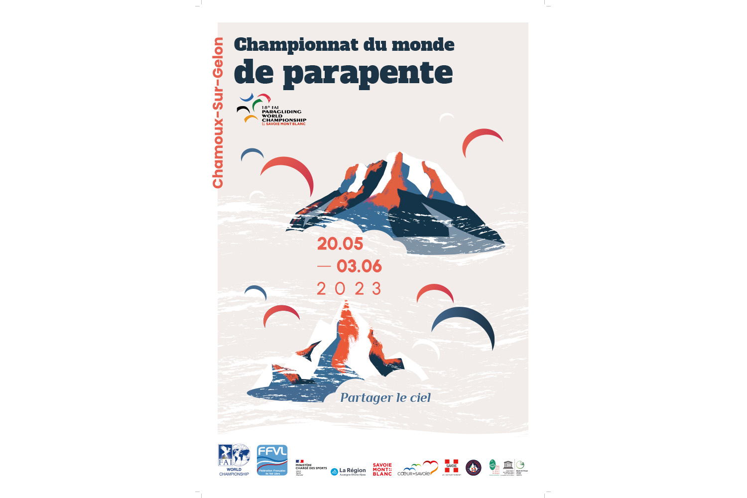 Affiche championnat du monde de parapente 2023